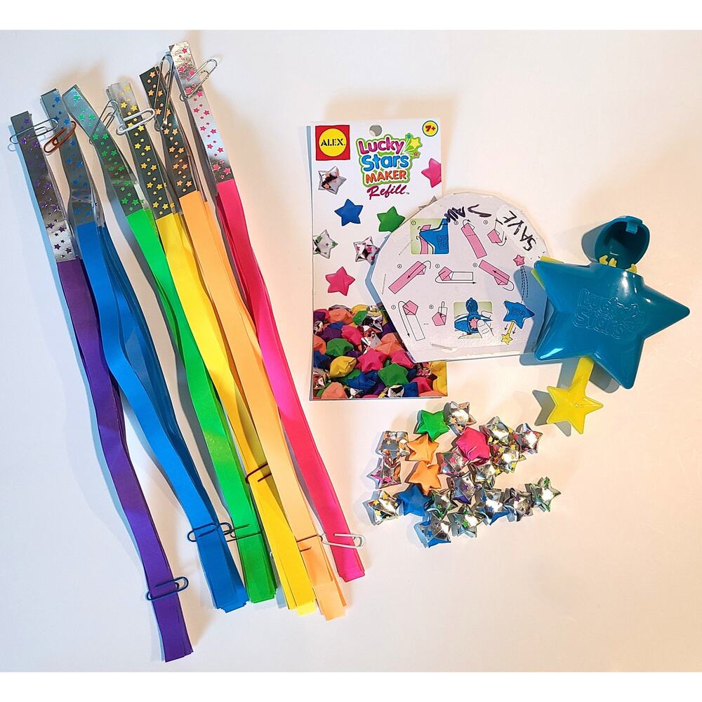 Alex Lucky Stars Maker Toy Craft Origami Paper 3D 2010 83 Strips 6 Colors
